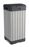 38‑Gallon Outdoor Trash Can – Resin Patio Garbage Bin with Locking Lid & Easy‑Clean