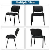 Waiting Room Chairs, 10-Pack PU Church Chairs Conference Stackable Set, Office Guest & Reception