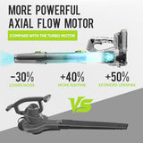STEELITE 21V Cordless Leaf Blower, 150 MPH 600 CFM High-Performance Airflow, Lightweight Electric Blower for Lawn Care, Patio Cleaning, Leaves & Dust, Includes 2 x 2.0Ah Batteries - Green