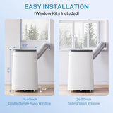 Garvee 14000 BTU Portable Air Conditioners for Room up to 700 Sq. Ft, 3 in-1 AC Unit, Dehumidifier, and 3-Speed Fan, Portable AC with Remote Control