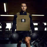 Adjustable Weighted Vest for Men Women – Tactical Vest for Rucking, HIIT & CrossFit, Fits 10x12 Plates, 600D Breathable Weight Vest, Weights Not Included