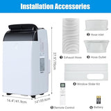 14000 BTU Portable Air Conditioner, 3-in-1 Cooling AC Unit with Cool, Dry & Fan Modes, Cools Up to 700 Sq. Ft, Sleep Mode & 2 Fan Speeds, Remote Control, Freestanding AC for Home, Black