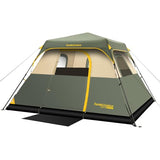 FanttikOutdoor Zeta C4 Pro Camping Tent 4 Person Instant Cabin Tent Setup in 60 Seconds with Rainfly & Windproof Portable with Carry Bag for Family Camping & Hiking, Upgraded Ventilation, Green