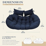 lihtsofty Double Egg Chair Cushion Replacement 55x35in -Thickened Waterproof