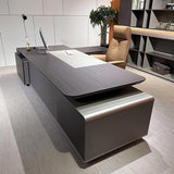 LSIGHTUS Office Table Wood Office Desk with File Drawers, Modern Large Executive Office Desk