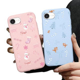 Aoldimu Christmas Tree Snowflakes Merry Christmas Snowman Phone Cases for iPhone 17e/iPhone 16e Case Shockproof Soft Silicone Protective Phone Cover Funda for iPhone 17e/iPhone 16e 6.1 Inch Purple