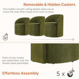 KISLOT Upholstered Dining Chairs with Casters