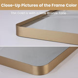LOAAO 60"X36" Gold Bathroom Mirror