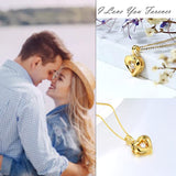 Real 18k Gold Heart Necklace for Women