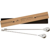 A Bar Above Bar Spoon Set, Spiral Handle, Stainless Steel Mixing Spoons for Cocktail Mixer Set, to Stir and Layer, Basic Professional or Home Bars Accessories (Stainless Steel, Combo)