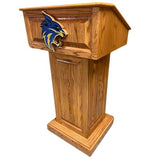 Counselor Solid Wood Podium Lectern – Handcrafted Oak Presentation Podium for Churches, Schools, Events