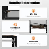 AV Cart, Commercial Furniture Mobile Utility AV Cart with Multifunctional Top Layer & Cable Hole Design