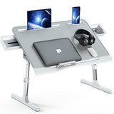 Bed Tray Desk, Foldable and Adjustable Lap Table with Heights and Angles