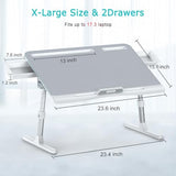 Bed Tray Desk, Foldable and Adjustable Lap Table with Heights and Angles