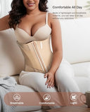 Waist Trainers for Women for Daily Wear, Faja Body Shaper Corset with Tummy Control for Workouts, Postpartum Recovery, and Yoga Sessions — Breathable and Supportive Apricot