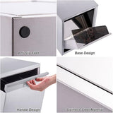 This Pull Out Trash Can Cabinet, Stainless Steel Built-in Garbage Bin for Bathroom