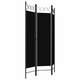 Zexlorith 3-Panel Room Divider/Foldable Privacy Screen/Black/47.2x70.9
