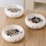 Cat Food Bowl, Ceramic Cat Bowls, Cute Kitten Water Bowl with 7.1oz Capacity, Slanted Kitten Feeding Dish 6.5 inch, Whisker Fatigue Friendly, Adorable and Multi-Use Home Decor