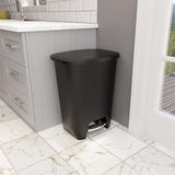 20 Gallon Trash Can - Plastic Kitchen Waste Bin with Odor Protection of Lid