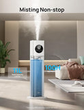 DREO HM735S 11L Smart Humidifier Large Room 700 ft², 100H Cool Mist Air Humidifiers for Bedroom, Top-Fill, Clean Tank Technology, 26dB, Auto Mode, Aroma Box, RGB, Remote & APP Control, Baby, Silver