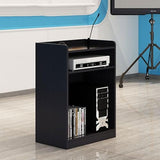 Lectern Wood Teacher Podiums with Open Storage Podium Stand Floor Standing Pulpits for Churches Portable Podiums