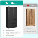 SISESOL 3 Drawer Lateral File Cabinet with Lock and Shelf,Black Metal Filling Cabinet