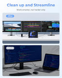 RayCue 15 in 1 Laptop Docking Station 3 Monitors, Triple 8K Display with 3 HDMI, 6 USB Ports, 5 Shortcut Button, Gigabit Ethernet
