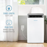 Keystone 14,000 BTU ASHRAE/12,000 BTU DOE Portable Inverter Air Conditioner with Heater, Quiet, High Efficiency Operation and Remote, AC Unit for Apartment, Living Room, Medium Rooms up to 550-Sq. Ft.
