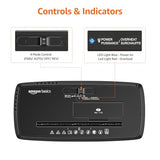 8-Sheet Strip Cut Paper, CD, and Credit Card Shredder, 3.4 gallons, Black Amazon Basics