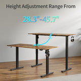 Agilestic Electric Standing Desk, 55 x 24 Inches Height Adjustable Desk, Sit Stand up for Work Office Home