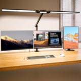 LED Architect Desk Lamp with Clamp - 24W Ultra Bright Adjustable Swing Arm Light for Home Office