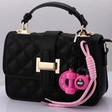 FunBoat Gym Keychain Set with Rope Bag Charm - Mini Dumbbell Kettlebell & Weight Plate Fitness Keychain - Workout Gifts (Candy Pink)