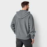 GINGTTO Mens Quarter Zip Pullover Hoodies For Men Grey Corduroy Sweater Men 1/4 Zip Hoodie L