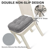 Shinnwa Dining Chair Cushions Set of 6, Dual-Layer Memory Foam Kitchen Chair Cushions