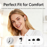 Adaptive Hybrid Active Noise Canceling 2026 Wireless Earbuds, 6 Mics ENC Clear Call Ear Buds