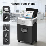 BONSEN 150-Sheet Autofeed Paper Shredder Heavy Duty, 60 Mins Micro-Cut Shredder for Office
