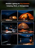 Rechargeable Telescopic Camping Light, 15000mAh Collapsible Lantern with 270° Rotation & Dimming, Portable Flashlight, Waterproof Tent Light for Outdoor Camping, Hiking, Barbecue, Fishing & Emergency