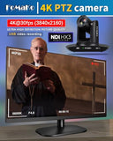 FoMaKo K30NS 4K 30x Optical Zoom PTZ Camera with NDI 6 & NDI HX3