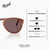 Persol STEVE MCQUEEN FOLDING PO0714SM Aviator Shape Sunglasses With Official Eyewear Kit