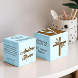Personalized Baby Baptism Wood Block, Customized Laser Engraved Baptism Gifts for Boys & Girls, Custom Wooden Name Blocks, Personalized Catholic Bible Name Engraved Wood Blocks Handcrafted in the USA