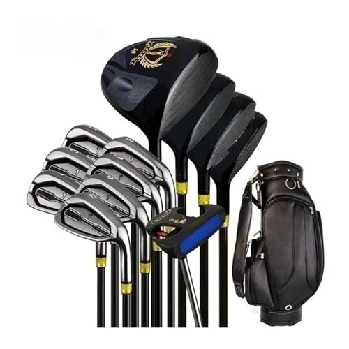 13-piece Golf Club Set Suitable For POLO Golf Clubs Full Set Men's Black Set Golf Gauze Professional Set TY006M w/Golf Bag