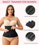 Gotoly Waist Trainer for Women Corset Shapewear Tummy Control Faja Body Shaper Postpartum Segmented Waist Cincher(Black,3X-Large)