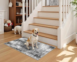 Tritard Upgrade Non Slip Kitchen Rugs Sets of 3 Washable Kitchen Mats for Floor Abstract Kitchen Runner Rug Ultra Soft Floor Mat Set Kitchen Carpet Rugs for Hallway, Laundry, Entryway, Office, Grey