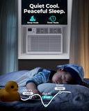 Electactic Window AC Unit, 10000 BTU Window Air Conditioner, Cool Rooms up to 450 Sq.Ft., 6-in-1 Modes,24H Timer, Energy Saving, Remote Control, Perfect for Bedroom, Apartment, Living Room, Office