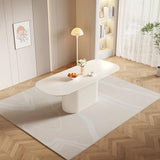HOTICKME 86.61" Oval Dining Table for 8, Rectangular Dinner Table 8 Seater