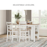 Signature Design by Ashley Caitbrook Casual Counter Height Dining Table and Upholstered Bar