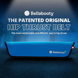 Bellabooty Premium Hip Thrust Belt - Adjustable Exercise Belt for Glutes & Squats - Weightlifting Belt Support for Women - Blue