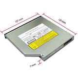 TechMagnet Internal 7mm Slim SATA 8X DVDRW CD DVD RW ROM Burner Writer M-Disc Laptop Super Multi PC Mac Tray Loading Optical Drive Device Compatible with Dell, Lenovo, HP, Asus, Acer (Renewed)