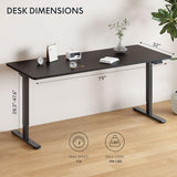 FLEXISPOT 79"x32" Electric Standing Desk, Black