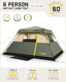 FanttikOutdoor Zeta C6 Pro Camping Tent 6 Person Instant Cabin Tent & FanttikOutdoor Zeta L8 Max Camping Chair